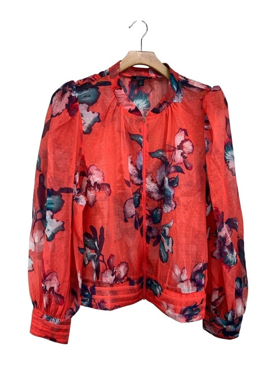 C. Wonder Jackets & Blazers - C. Wonder by Christian Siriano Organza Jacket in Painted Orchid Floral Full Zip